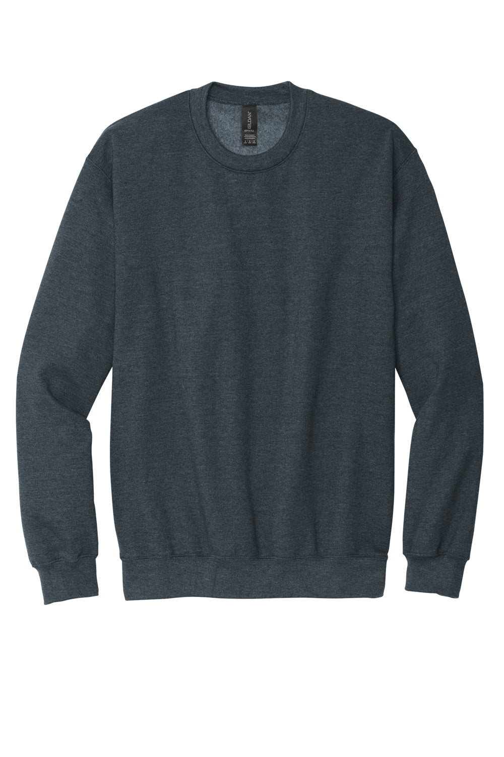 Gildan SF000 Mens Softstyle Crewneck Sweatshirt Heather Dark Grey Flat Front