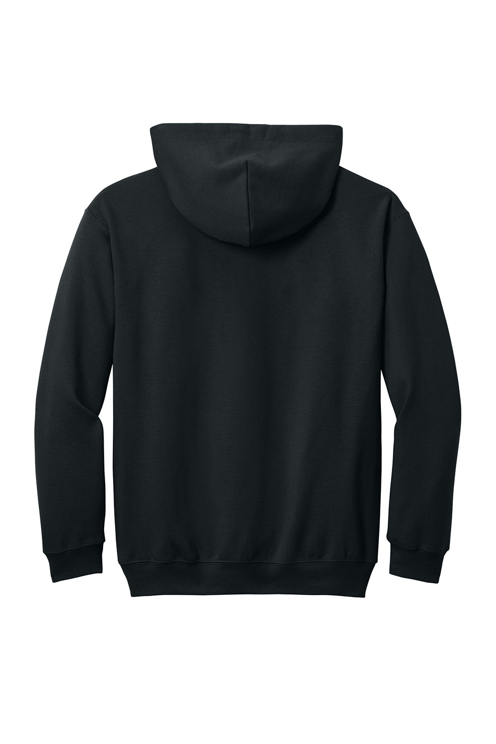 Gildan SF500B Youth Softstyle Hooded Sweatshirt Hoodie w/ Pouch Pocket Black Flat Back