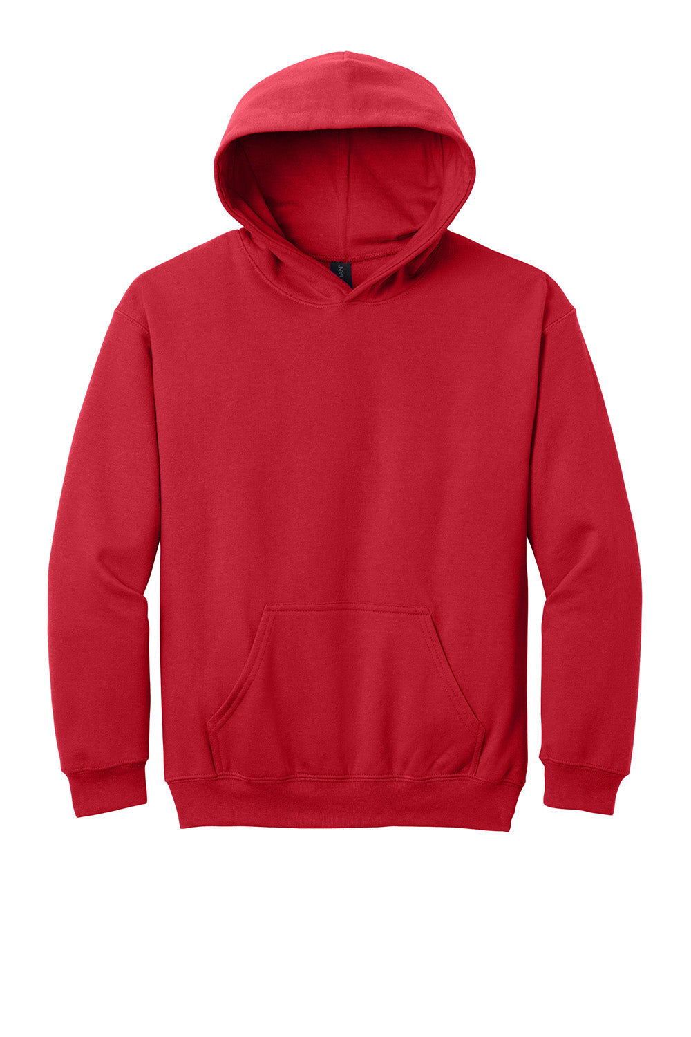 Gildan SF500B Youth Softstyle Hooded Sweatshirt Hoodie w/ Pouch Pocket Red Flat Front