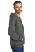 Gildan SF500 Mens Softstyle Hooded Sweatshirt Hoodie w/ Pouch Pocket Charcoal Grey Model Side