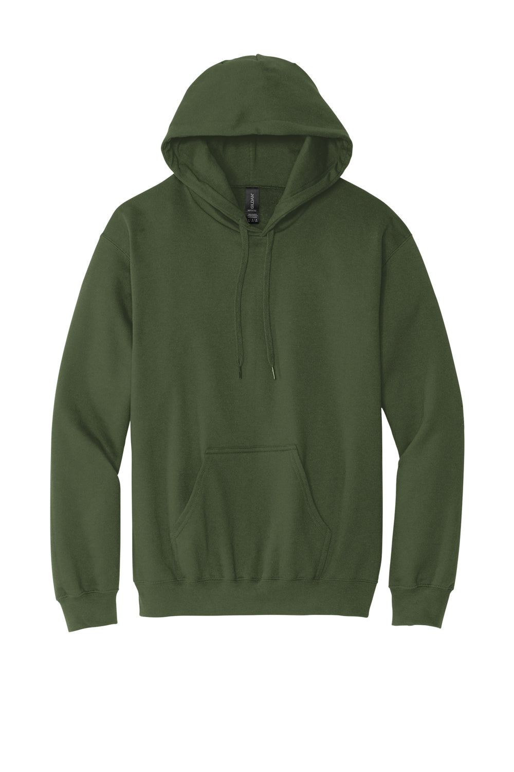 Gildan SF500 Mens Softstyle Hooded Sweatshirt Hoodie w/ Pouch Pocket Military Green Flat Front