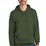 Gildan Mens Softstyle Hooded Sweatshirt Hoodie w/ Pouch Pocket - Military Green