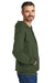 Gildan SF500 Mens Softstyle Hooded Sweatshirt Hoodie w/ Pouch Pocket Military Green Model Side