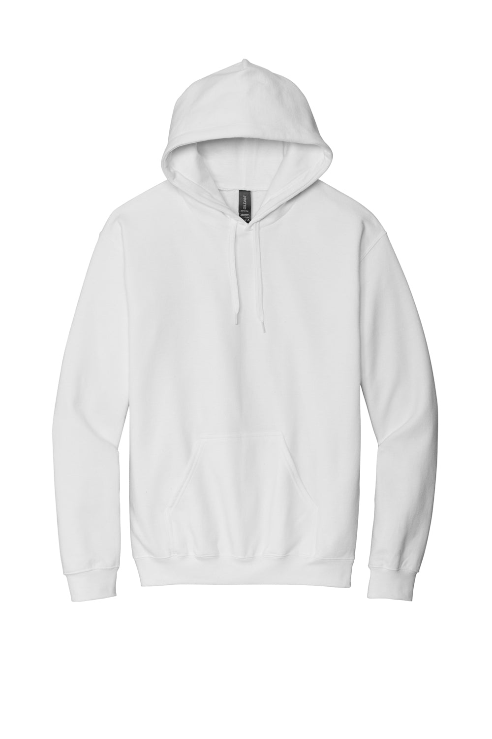 Gildan SF500 Mens Softstyle Hooded Sweatshirt Hoodie w/ Pouch Pocket White Flat Front