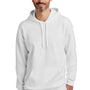 Gildan Mens Softstyle Hooded Sweatshirt Hoodie w/ Pouch Pocket - White