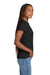 Hanes SL04 Womens Nano-T Short Sleeve Crewneck T-Shirt Black Model Side