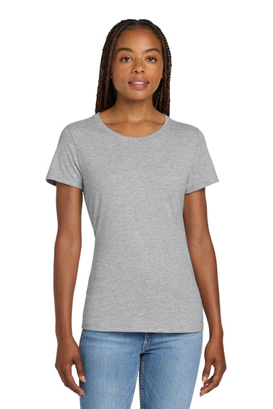 Hanes SL04 Womens Nano-T Short Sleeve Crewneck T-Shirt Light Steel Grey Model Front