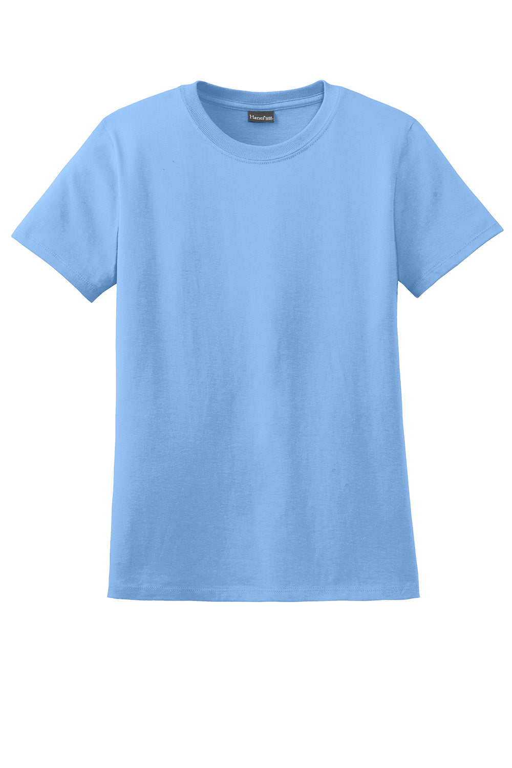 Hanes SL04 Womens Nano-T Short Sleeve Crewneck T-Shirt Carolina Blue Flat Front