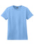 Hanes SL04 Womens Nano-T Short Sleeve Crewneck T-Shirt Carolina Blue Flat Front