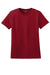 Hanes SL04 Womens Nano-T Short Sleeve Crewneck T-Shirt Deep Red Flat Front