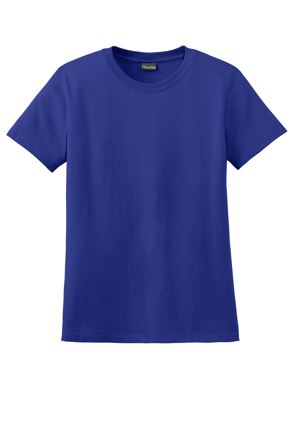 Hanes SL04 Womens Nano-T Short Sleeve Crewneck T-Shirt Deep Royal Blue Flat Front