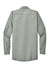 Red Kap SP14/SP14LONG Mens Industrial Moisture Wicking Long Sleeve Button Down Shirt w/ Double Pockets Light Grey Flat Back