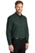 CornerStone SP17 Mens SuperPro Stain Resistant Long Sleeve Button Down Shirt w/ Pocket Dark Green Model 3q