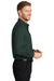 CornerStone SP17 Mens SuperPro Stain Resistant Long Sleeve Button Down Shirt w/ Pocket Dark Green Model Side