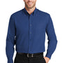 CornerStone Mens SuperPro Stain Resistant Long Sleeve Button Down Shirt w/ Pocket - Royal Blue