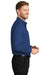 CornerStone SP17 Mens SuperPro Stain Resistant Long Sleeve Button Down Shirt w/ Pocket Royal Blue Model Side