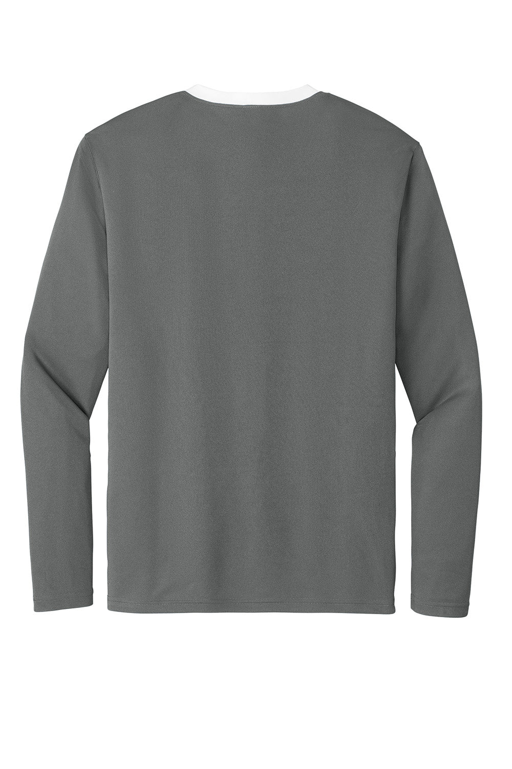 Sport-Tek ST100LS Mens Competitor United Long Sleeve Crewneck T-Shirt Iron Grey/White Flat Back