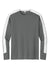 Sport-Tek ST100LS Mens Competitor United Long Sleeve Crewneck T-Shirt Iron Grey/White Flat Front