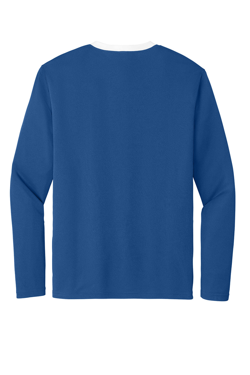 Sport-Tek ST100LS Mens Competitor United Long Sleeve Crewneck T-Shirt Royal Blue/White Flat Back