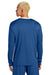 Sport-Tek ST100LS Mens Competitor United Long Sleeve Crewneck T-Shirt Royal Blue/White Model Back