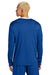 Sport-Tek ST100LS Mens Competitor United Long Sleeve Crewneck T-Shirt True Royal Blue/White Model Back