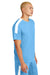 Sport-Tek ST100 Mens Competitor United Short Sleeve Crewneck T-Shirt Carolina Blue/White Model Side