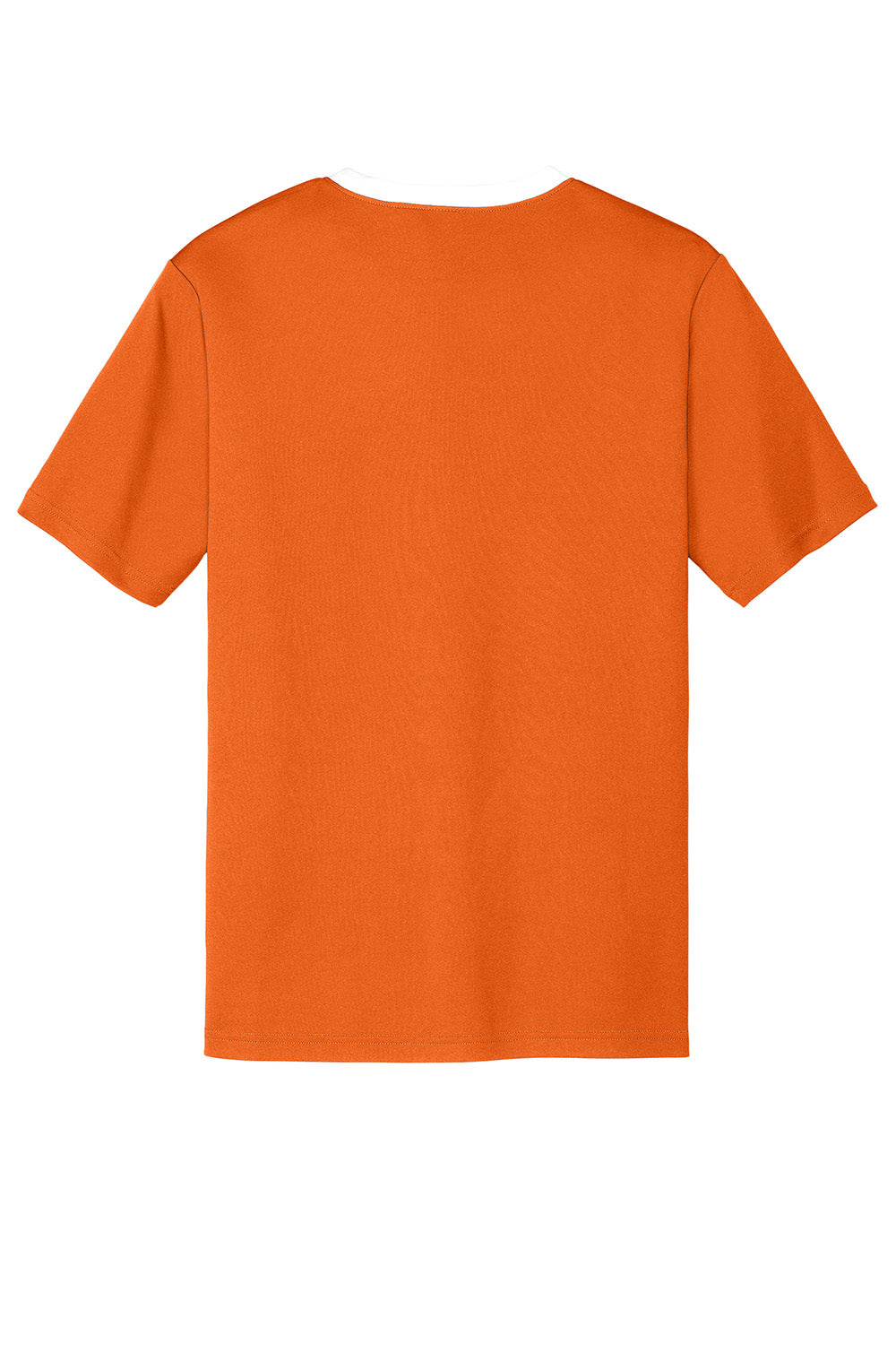 Sport-Tek ST100 Mens Competitor United Short Sleeve Crewneck T-Shirt Deep Orange/White Flat Back