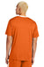 Sport-Tek ST100 Mens Competitor United Short Sleeve Crewneck T-Shirt Deep Orange/White Model Back