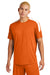 Sport-Tek ST100 Mens Competitor United Short Sleeve Crewneck T-Shirt Deep Orange/White Model Front