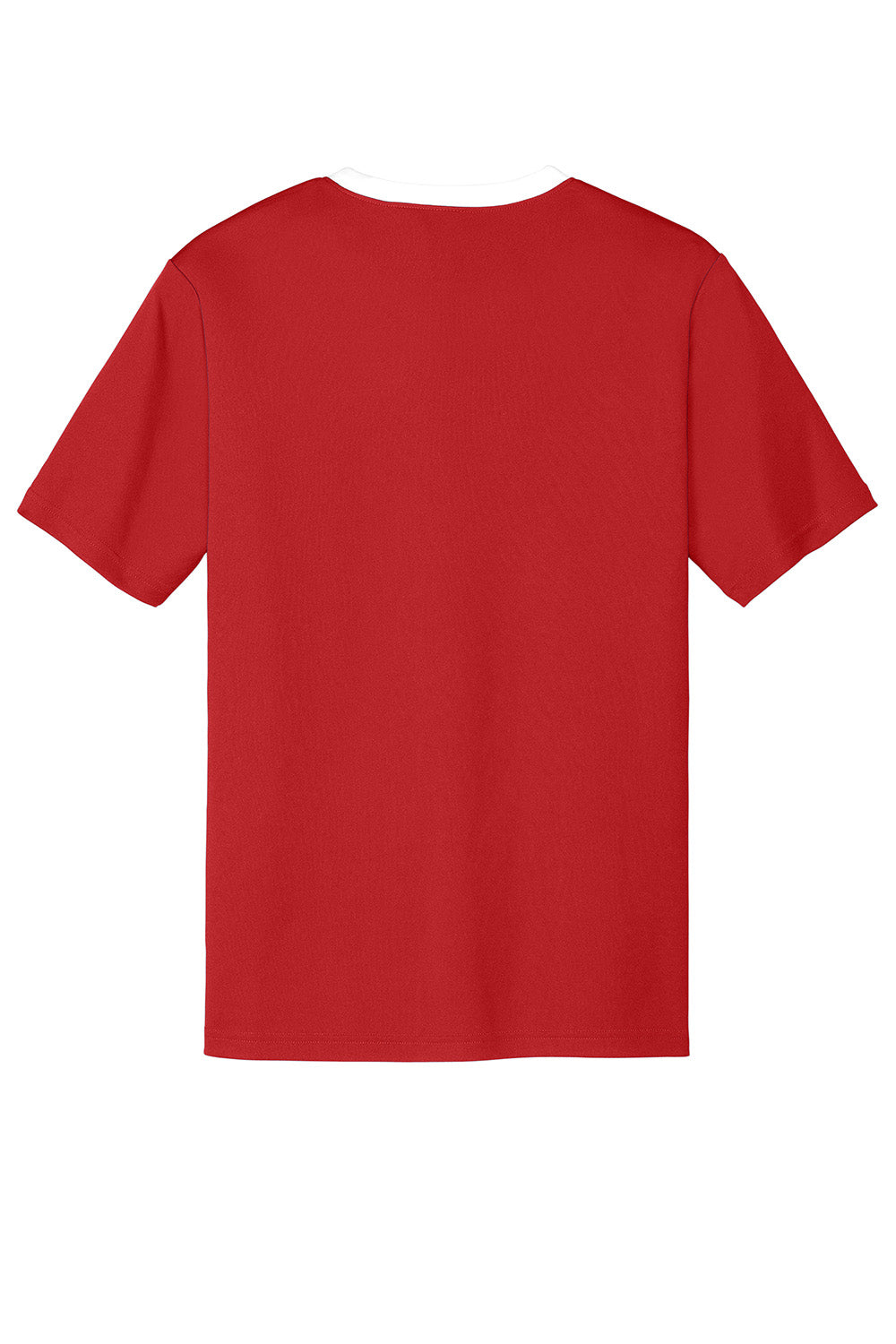 Sport-Tek ST100 Mens Competitor United Short Sleeve Crewneck T-Shirt Deep Red/White Flat Back