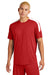 Sport-Tek ST100 Mens Competitor United Short Sleeve Crewneck T-Shirt Deep Red/White Model Front