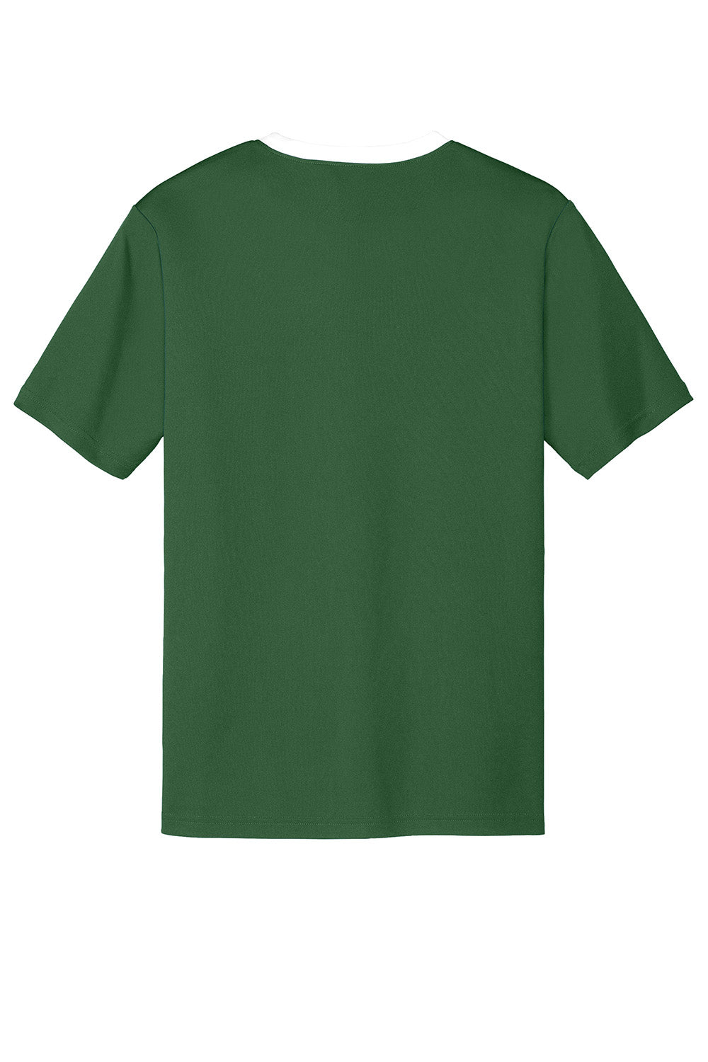 Sport-Tek ST100 Mens Competitor United Short Sleeve Crewneck T-Shirt Forest Green/White Flat Back