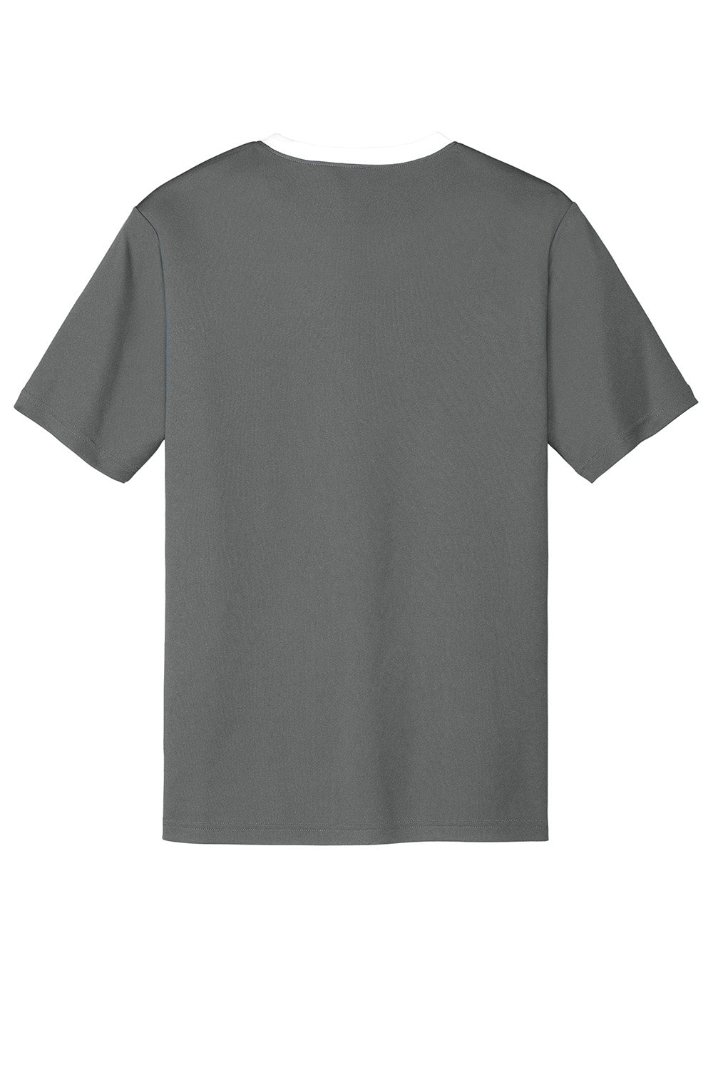 Sport-Tek ST100 Mens Competitor United Short Sleeve Crewneck T-Shirt Iron Grey/White Flat Back