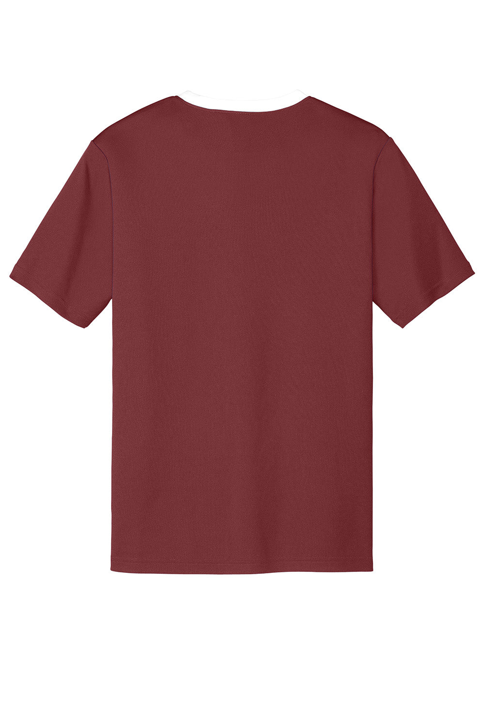 Sport-Tek ST100 Mens Competitor United Short Sleeve Crewneck T-Shirt Maroon/White Flat Back