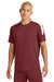 Sport-Tek ST100 Mens Competitor United Short Sleeve Crewneck T-Shirt Maroon/White Model Front