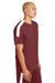 Sport-Tek ST100 Mens Competitor United Short Sleeve Crewneck T-Shirt Maroon/White Model Side