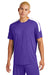 Sport-Tek ST100 Mens Competitor United Short Sleeve Crewneck T-Shirt Purple/White Model Front