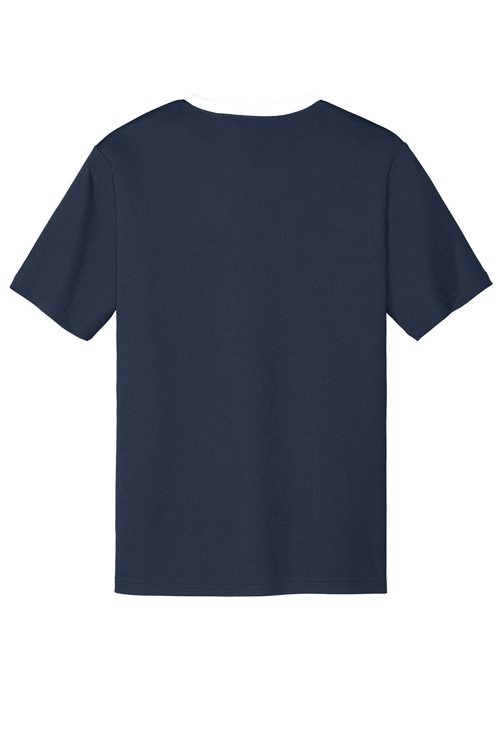 Sport-Tek ST100 Mens Competitor United Short Sleeve Crewneck T-Shirt True Navy Blue/White Flat Back