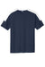 Sport-Tek ST100 Mens Competitor United Short Sleeve Crewneck T-Shirt True Navy Blue/White Flat Front