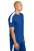 Sport-Tek ST100 Mens Competitor United Short Sleeve Crewneck T-Shirt True Royal Blue/White Model Side