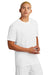 Sport-Tek ST100 Mens Competitor United Short Sleeve Crewneck T-Shirt White Model Front