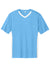 Sport-Tek ST101 Mens Competitor United Short Sleeve V-Neck T-Shirt Carolina Blue/White Flat Front