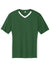 Sport-Tek ST101 Mens Competitor United Short Sleeve V-Neck T-Shirt Forest Green/White Flat Front