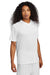 Sport-Tek ST101 Mens Competitor United Short Sleeve V-Neck T-Shirt White Model Front