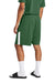 Sport-Tek ST103 Mens Competitor United Athletic Shorts Forest Green/White Model Back