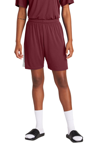 Sport-Tek ST103 Mens Competitor United Athletic Shorts Maroon/White Model Front