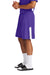 Sport-Tek ST103 Mens Competitor United Athletic Shorts Purple/White Model Side