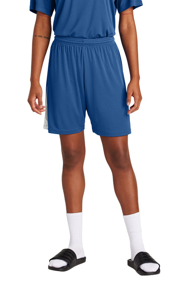 Sport-Tek ST103 Mens Competitor United Athletic Shorts Royal Blue/White Model Front