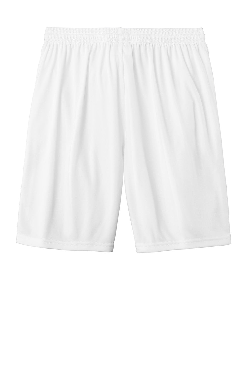 Sport-Tek ST103 Mens Competitor United Athletic Shorts White/Black Flat Back