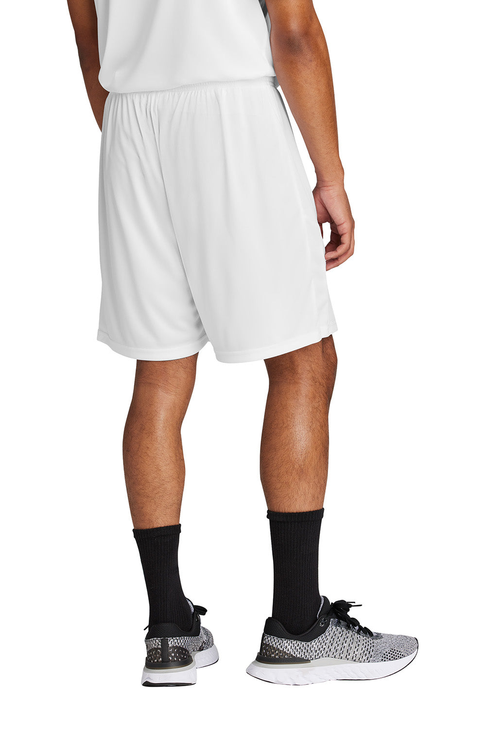 Sport-Tek ST103 Mens Competitor United Athletic Shorts White Model Back